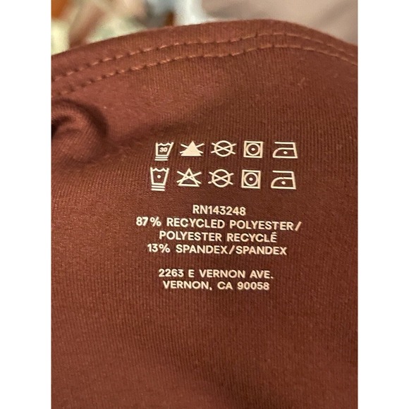 Reformation EcoStretch Leggings Size XL Brown Sienna Full Length High Waisted - Picture 6 of 6